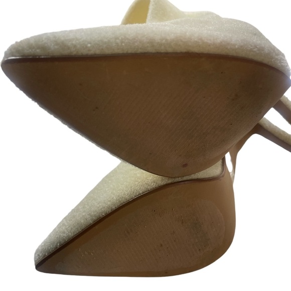 Knit stretch stiletto heel,cream,white, booties, ankle boots, pointy toe, size 7 - Picture 6 of 8